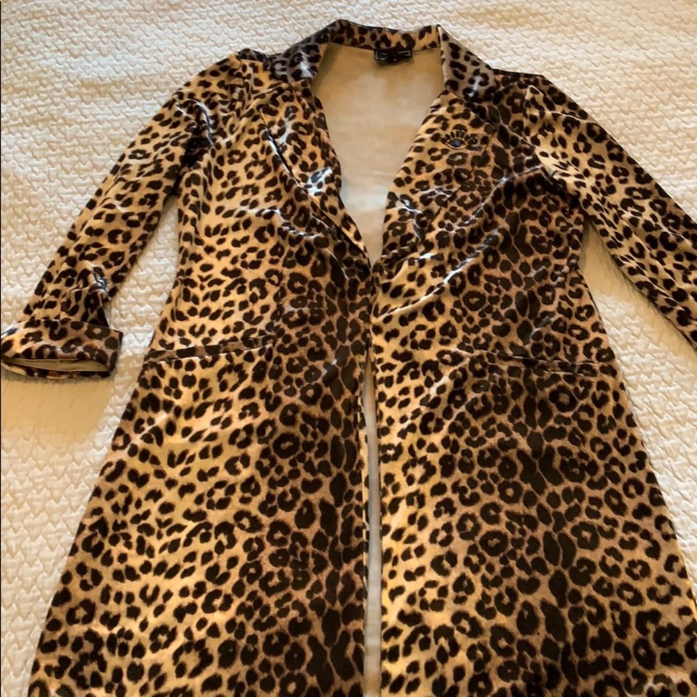 Velvet animal print jacket